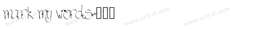 mark my words字体转换